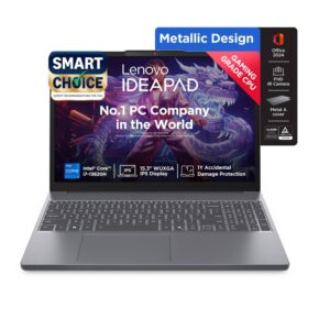 Lenovo Smartchoice Ideapad Slim 3, 13th Gen Intel Core i7 13620H, 16GB RAM, 512GB SSD, WUXGA IPS, 15.3"/38.8cm, Win 11, Office 2024, Top Metal Cover Grey, 1.6Kg, 83K100CJIN/S1IN, Backlit KB, Laptop